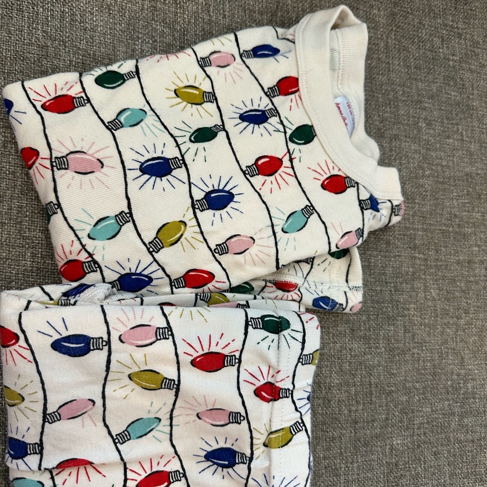 Colorful Light Bulb Print Kids Pajamas